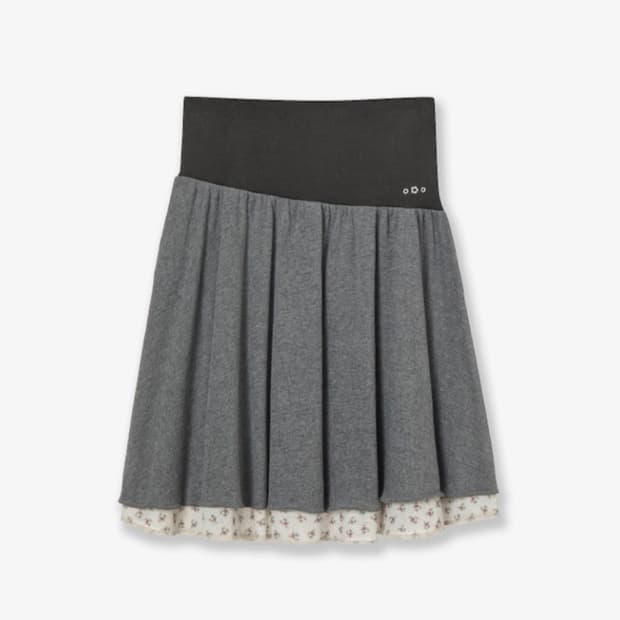 에이이에이이 레이어드 스커트 LAYERED SKIRT [CHARCOAL]
