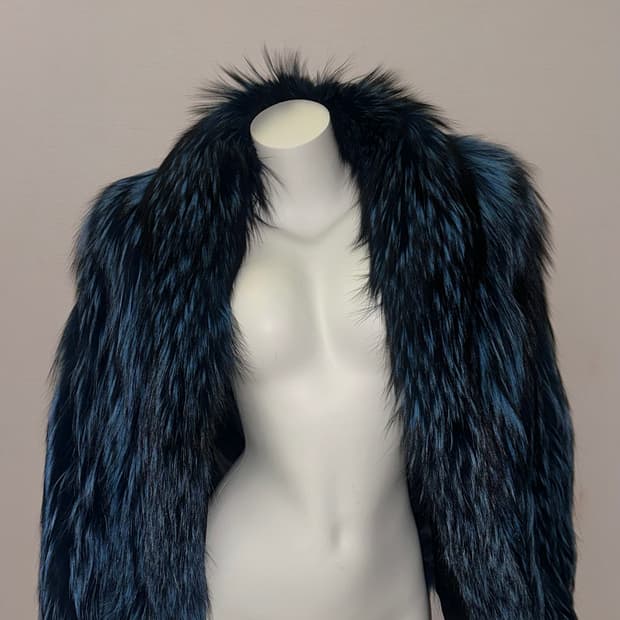 빈티지 블루 폭스 퍼자켓