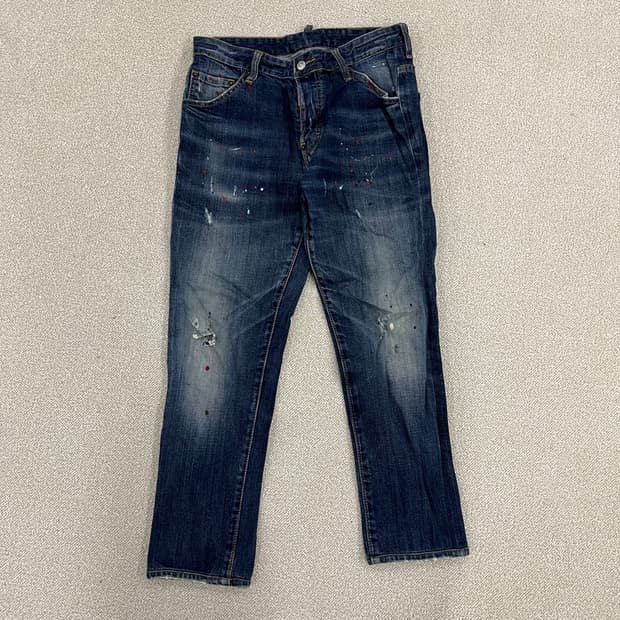 46 디스퀘어드2 스플래터 데님 청바지 0203M2