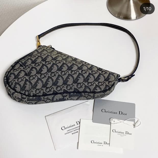 디올 오블리크 새들백 미니