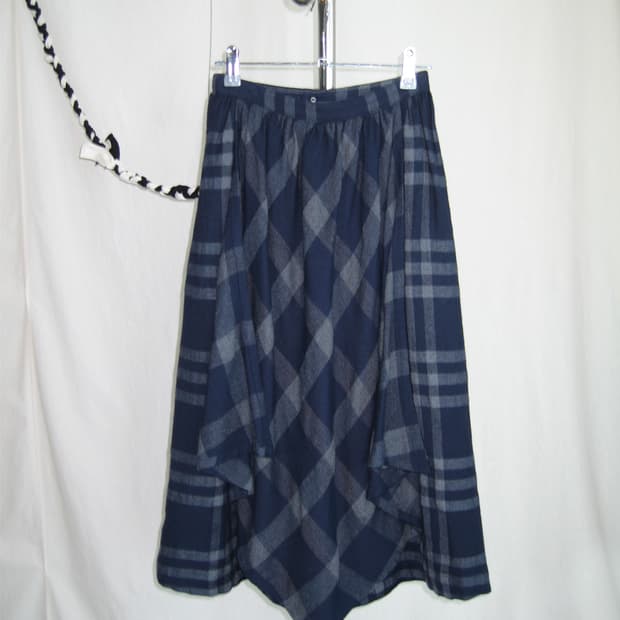 Comme des Garcons 체크 울 스커트