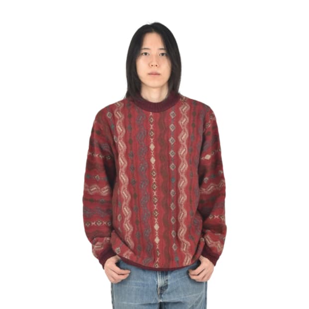 COOGI 오스트레일리아 케이블 울니트 스웨터 L