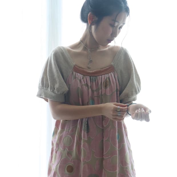 [Tsumori Chisato] Silk Knit Blend Blouse