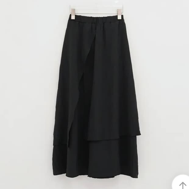 매니크 레이어드 발레리 롱스커트 블랙