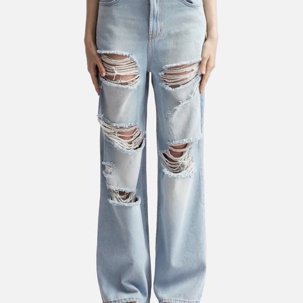 더오픈프로덕트 오픈와이와이 디스트레스드 하이웨이스트 데님팬츠 2 (30)