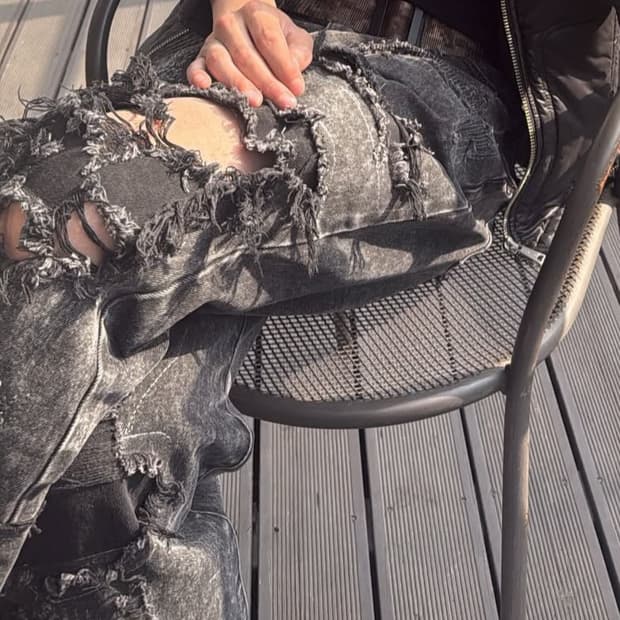 Patched jeans_Black/30