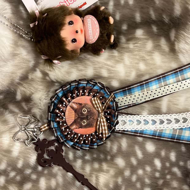 🐈‍⬛ 초코캣 로제트 키링 🌀