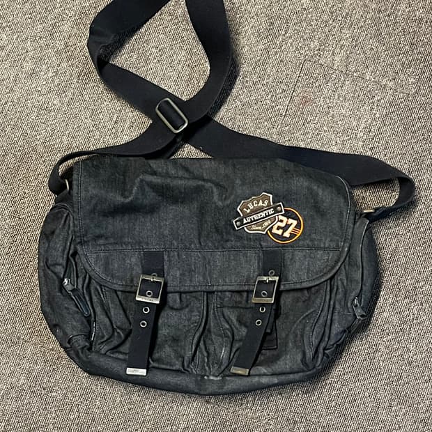 루카스 y2k 흑청 데님 크로스백