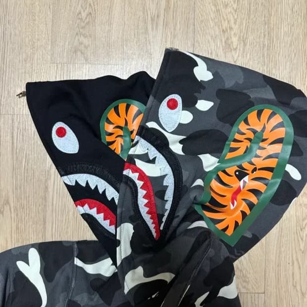 베이프 더블샤크 후드 블랙 M