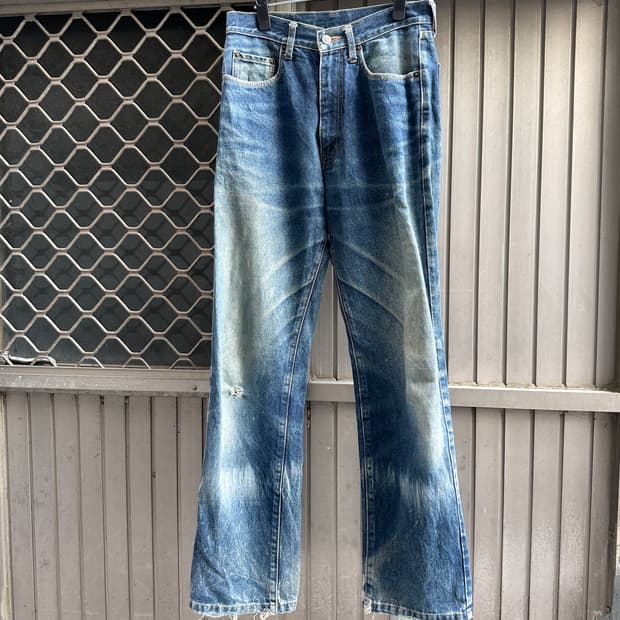 NONE vintage yellow washing denim pants