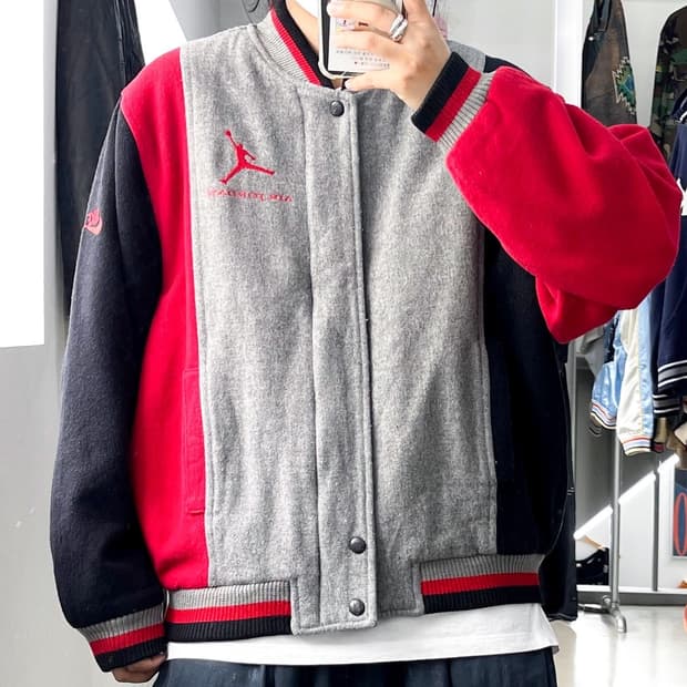 나이키 90s 조던 점프맨 컬러블록 울바시티자켓