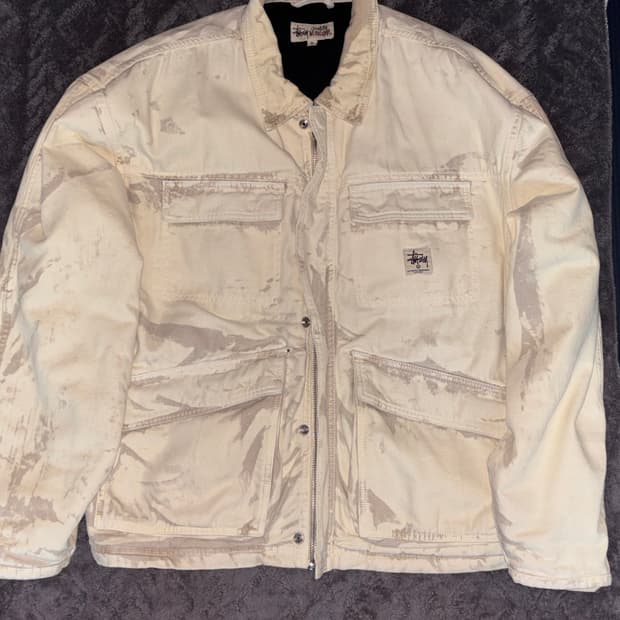 스투시 캔버스 샵자켓