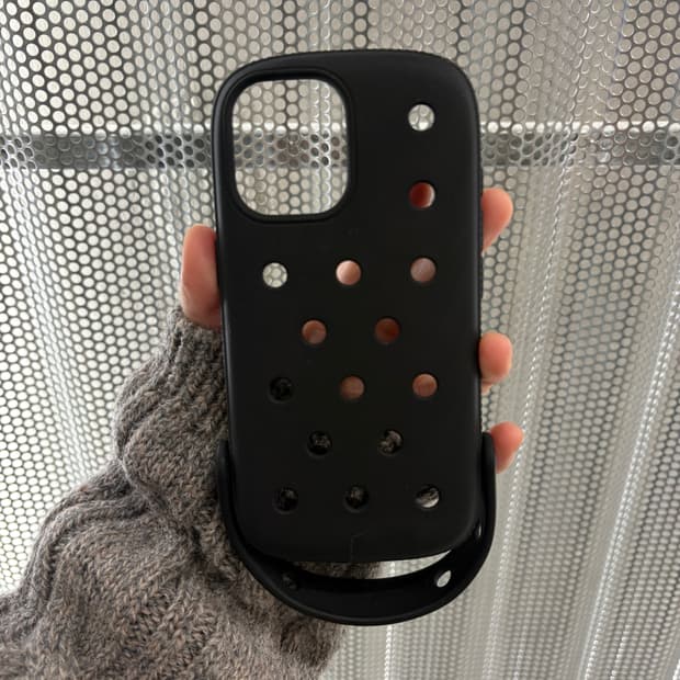 아이폰 16 크록스 케이스 블랙