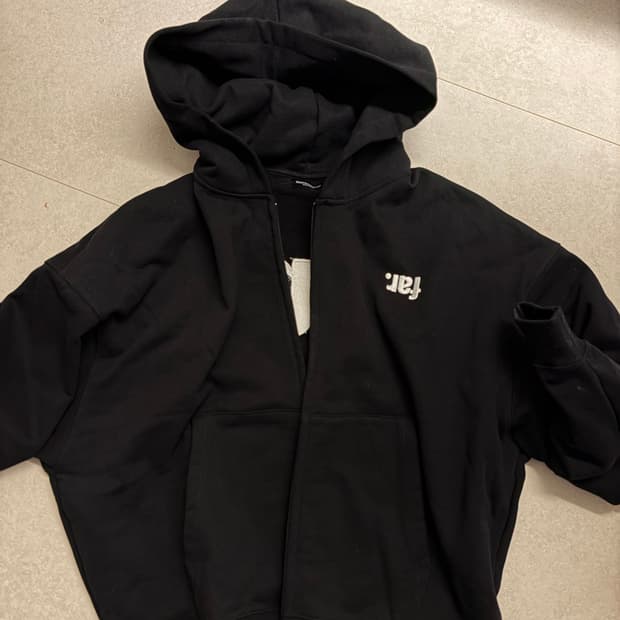 파프롬왓 리버스 로고 후드 집업 1 사이즈