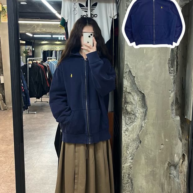 폴로 랄프로렌 기모 후드집업 네이비 XL #csz2472