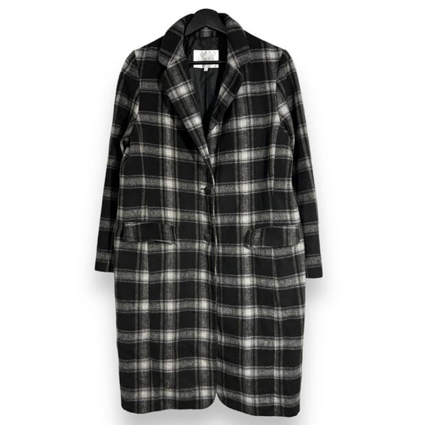 콜자 체크 코트