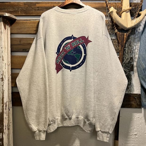 [XL]90's 하드락카페 USA Made Rock N Roll 스웻셔츠