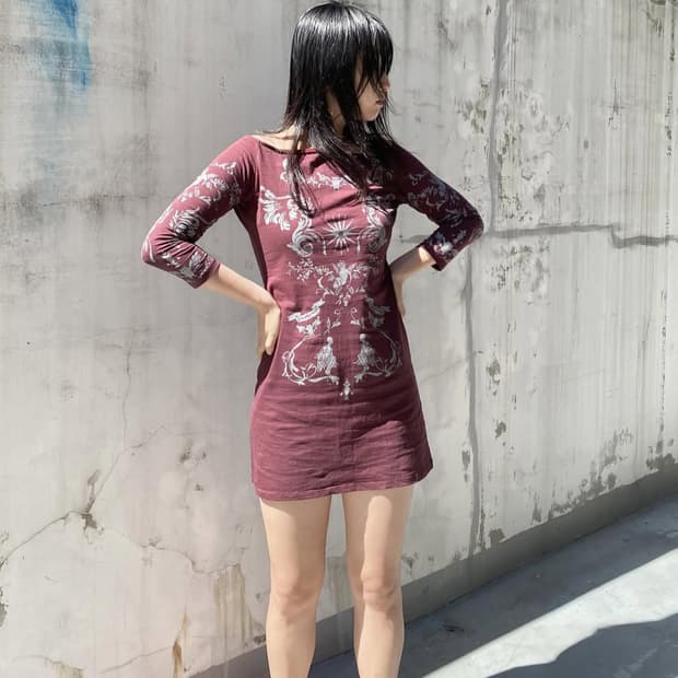 라라미미 orbit dress burgundy