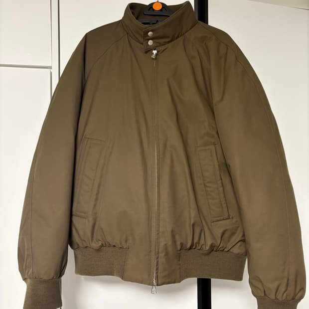 에프터프레이 리가지 해링턴 다운 블루종 브라운 라지