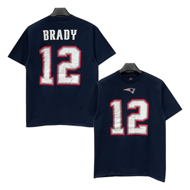 마제스틱 NFL 뉴잉글랜드 패트리어츠 톰 브래디 반팔티 L