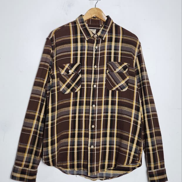 리바이스 빈티지 브라운 체크셔츠