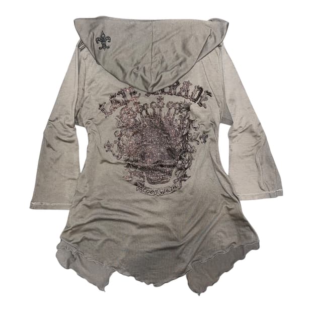 ALGONQUINS 알곤퀸즈 글리터해골 후드 사선집업 가디건 펑크y2k