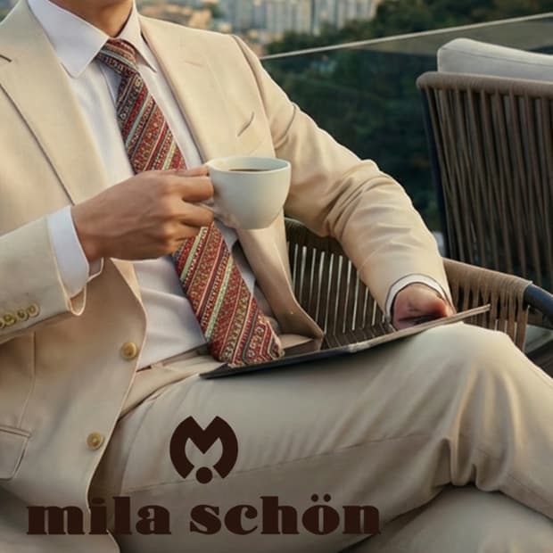 밀라숀 실크 와인 패턴 넥타이 9cm A+등급 K2527
