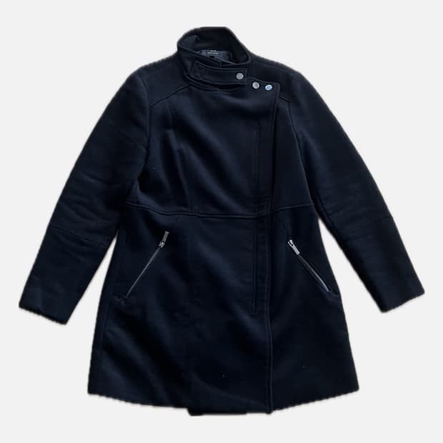 아르마니 비대칭 사선 펜싱 코트 L