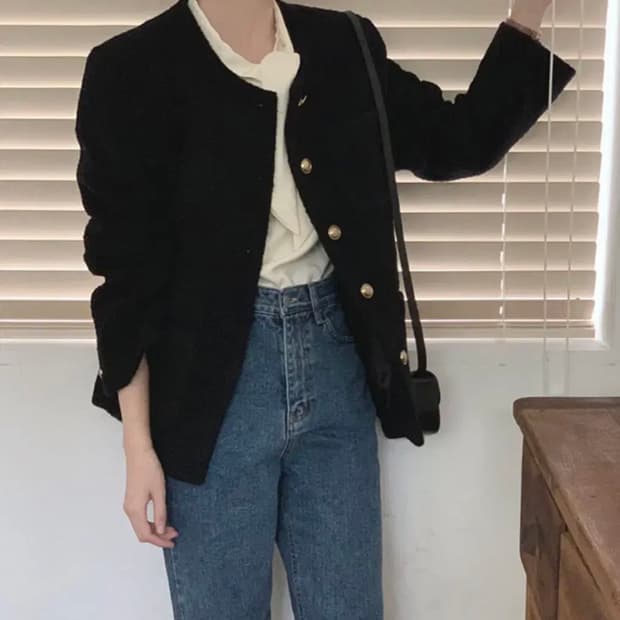 메리어라운드 로든 골디 트위드 자켓