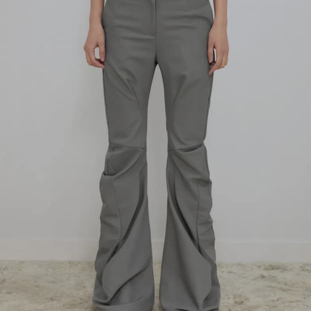 (구매글) 플레어업 asymmetrical drape pants