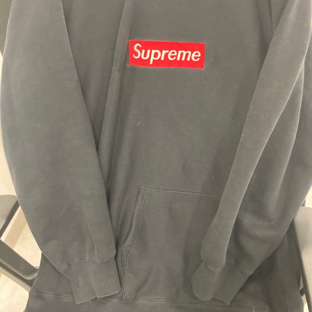 슈프림 레드 로고 박스 후드티