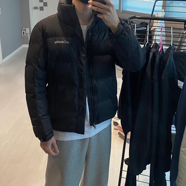 콜롬비아 옴니쉴드 구스 다운 패딩 M 블랙