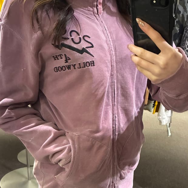 M)Japanese vintage 여성 모브 하이넥 집업