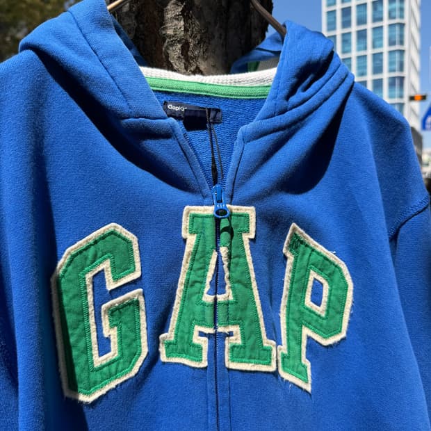 Gap Blue Full-Zip Logo Hoodie