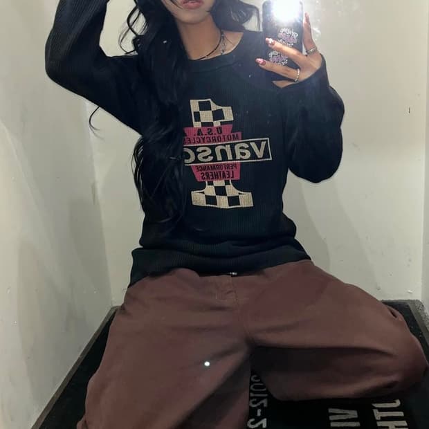 밴슨 와플 롱슬리브