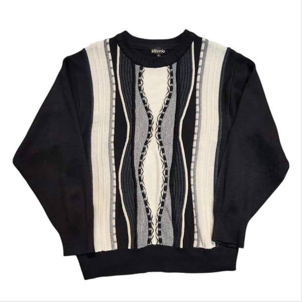 빅토리아 케이블 블랙 니트 (M)