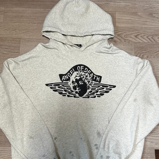 세인트미카엘  Angel Of Death 기모 후드티