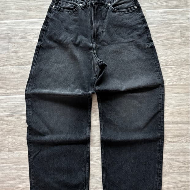 H&M 흑청 데님 배기핏