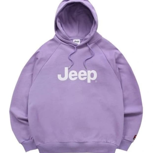 지프 빅로고 후드티 연보라 바이올렛 S