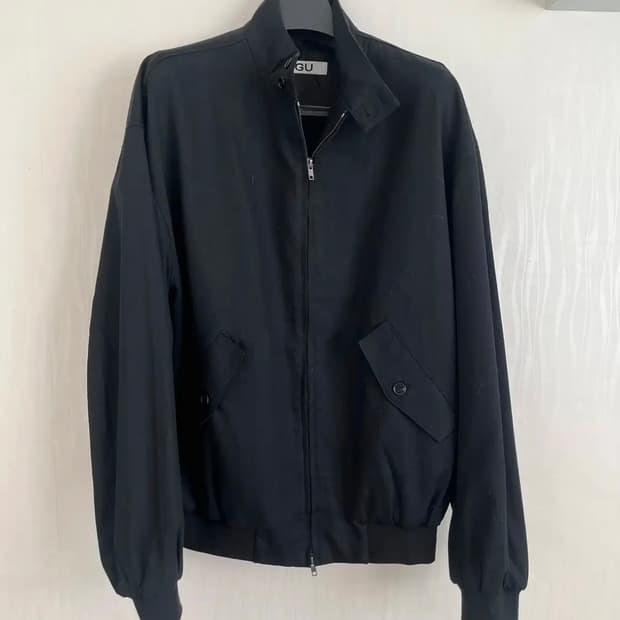 Mngu 오버사이즈드 해링턴 자켓 블랙 L