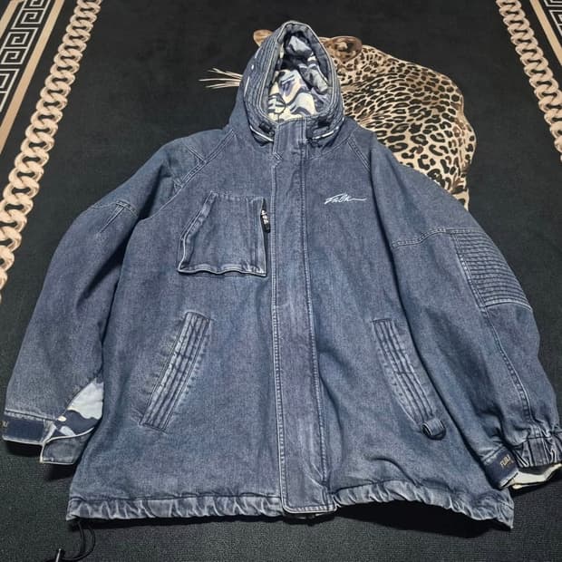 90's FUBU 올드스쿨 후드 데님 자켓 XL