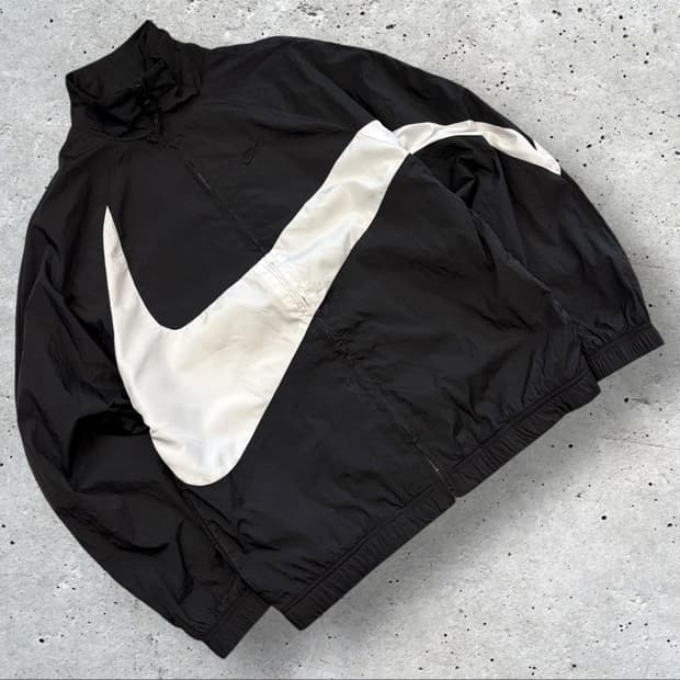 [L] 나이키 빅스우시 우븐 자켓 블랙/화이트 C21