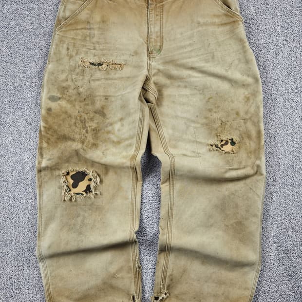 칼하트 카펜터 패치드 리페어 커스텀 팬츠 (36X30 추정) / 9983