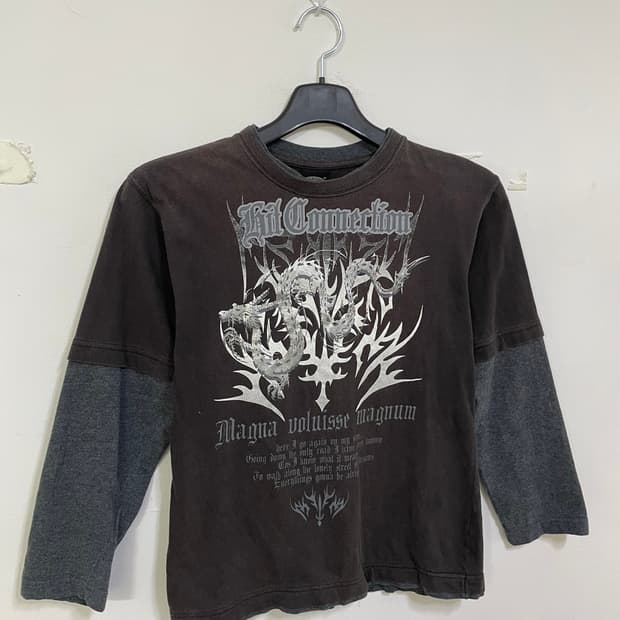 Hit Connection 레이어드 긴팔 티셔츠