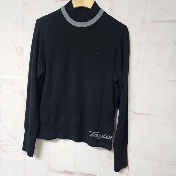 테일러메이드 블랙 여성 골프 니트