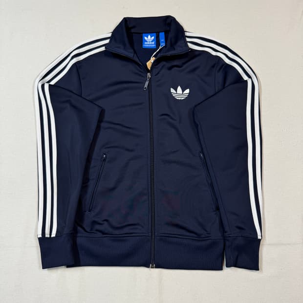 90) 아디다스 파이어버드 삼선 져지 트랙탑 집업 네이비 A5