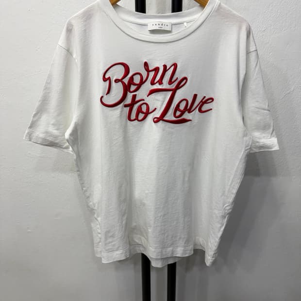 정품) 산드로 여성 Born To Love 반팔 티셔츠 2