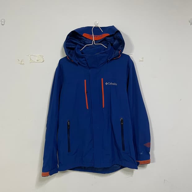 컬럼비아 블루 바람막이 자켓