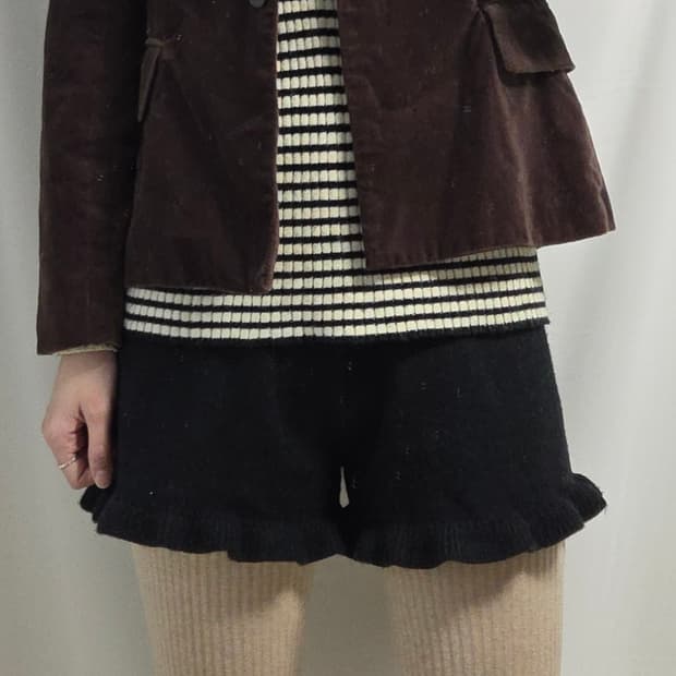 초코색 면 자켓