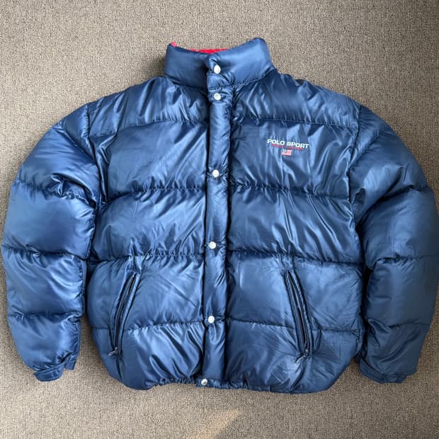 90-00s Polo Sport 폴로 랄프로렌 성조기 다운 푸퍼 패딩
